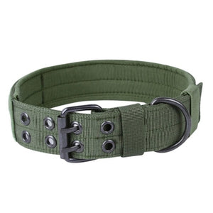 Tactical Dog Collar Adjustable With 2 Rows Buckle And Leash Ring - GAME-BRED K-9's