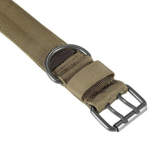 Tactical Dog Collar Adjustable With 2 Rows Buckle And Leash Ring - GAME-BRED K-9's